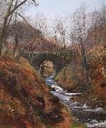 Atkinson Grimshaw Ghyll Beck Barden Yorkshire Early Spring china oil painting artist